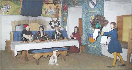 Scene in the Castle depicting a Lord's dinner