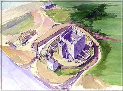 Castle Rushen in 1250 - With grateful thanks to Manx National Heritage for their assistance with copyright text and images