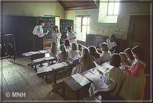 Grammar school interior - With grateful thanks to Manx National Heritage for their assistance with copyright 
text and images 
