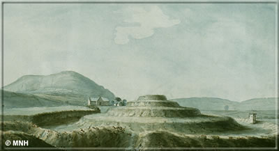 A watercolour of Tynwald Hill, by the Welsh naturalist Thomas Pennant in 1774